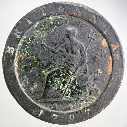 1797 George III 3rd Cartwheel One Penny Coin | Fine Collectable Grade