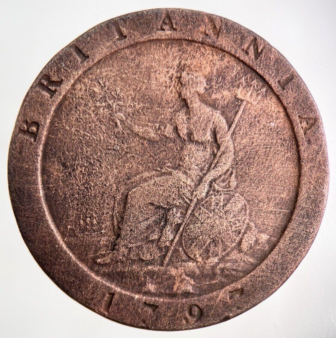 1797 George III 3rd Cartwheel One Penny Coin | Fine Collectable Grade