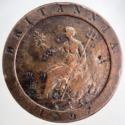 1797 George III 3rd Cartwheel One Penny Coin | Very High Grade | a9165