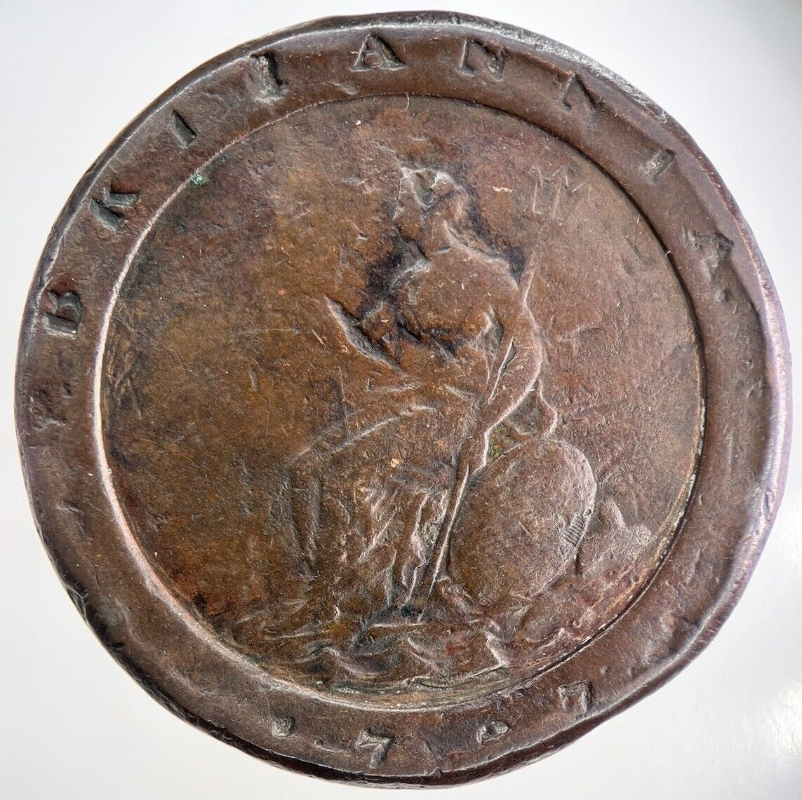 1797 George III 3rd Cartwheel Two-Pence Coin | Collectable Grade | a3849