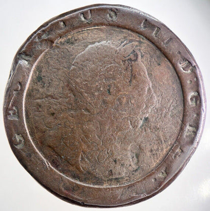 1797 George III 3rd Cartwheel Two-Pence Coin | Collectable Grade | a3849