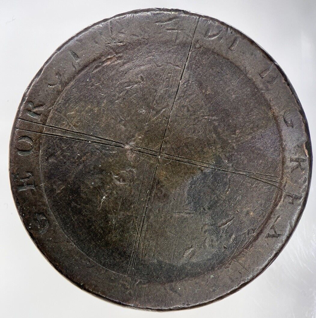 1797 George III 3rd Cartwheel One Penny Coin | Fair Grade