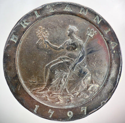 1797 George III 3rd Cartwheel Two-Pence Coin | Very High Grade
