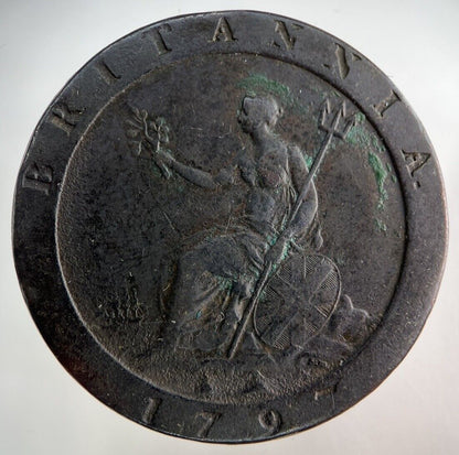 1797 George III 3rd Cartwheel One Penny Coin | Fine Collectable Grade