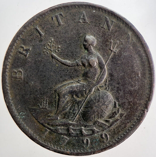 1799 George 3rd III Half-Penny Coin | Fine Collectable Grade | a6215