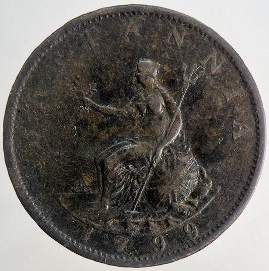 1799 George 3rd III Half-Penny Coin | Fine Collectable Grade | a9920