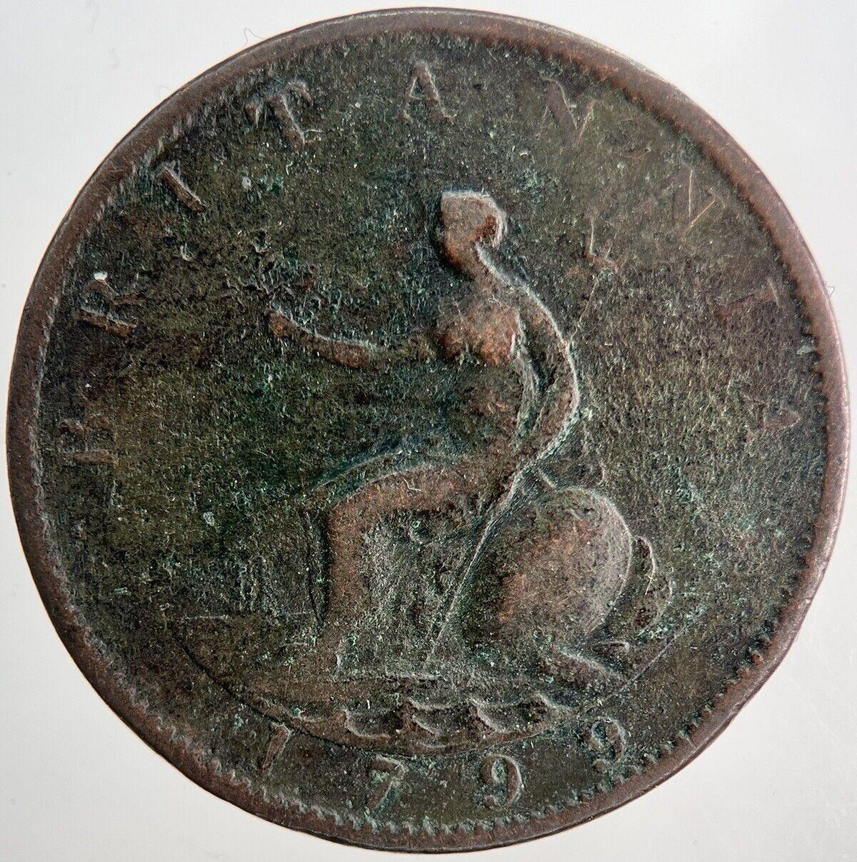 1799 George 3rd III Half-Penny Coin | Collectable Grade | a6493