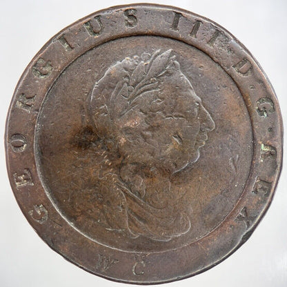 1797 George III Large Cartwheel Two-Pence Coin | Collectable Grade | a2165