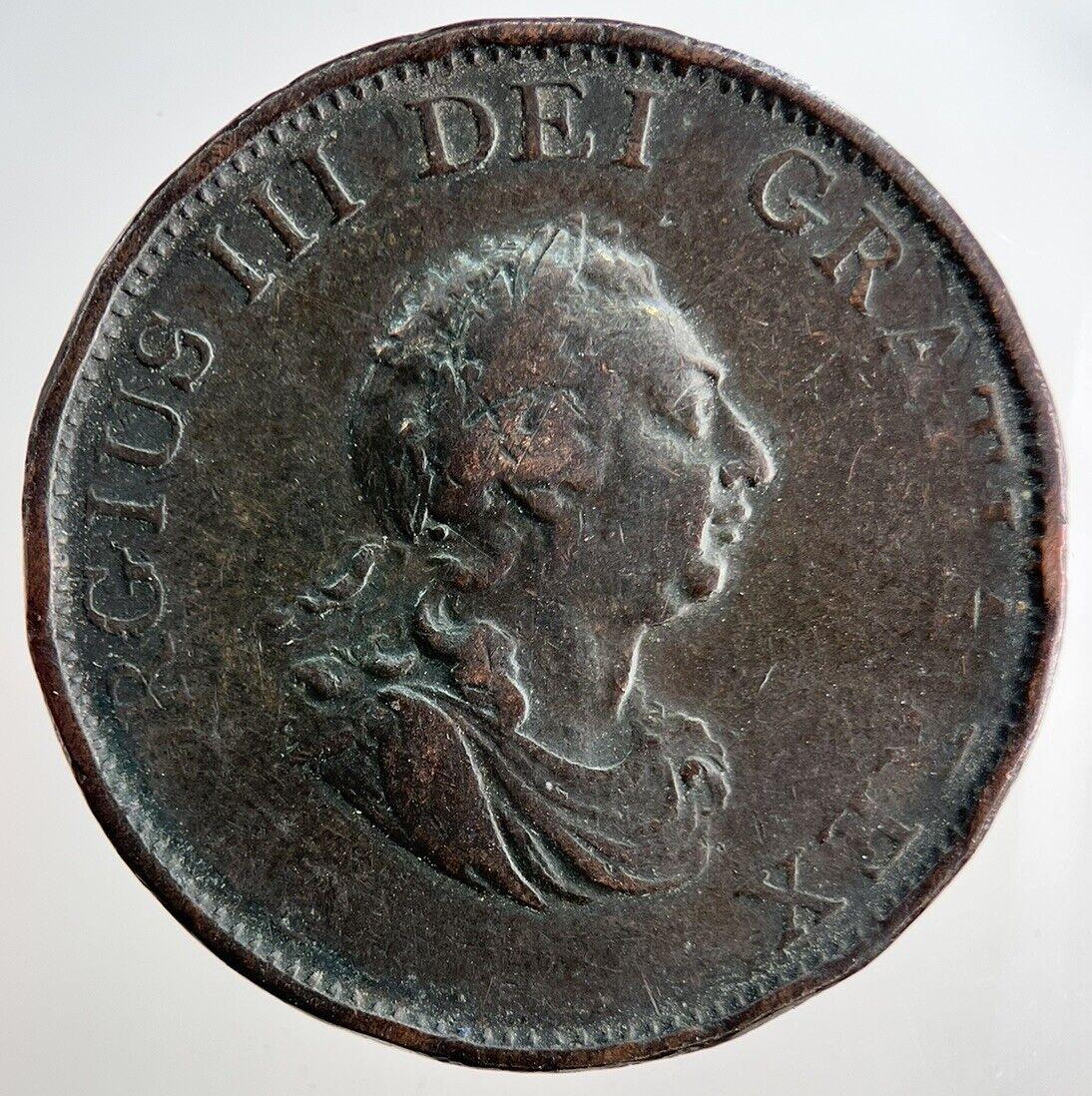 1799 George 3rd III Half-Penny British Coin | Collectable Grade | a3232