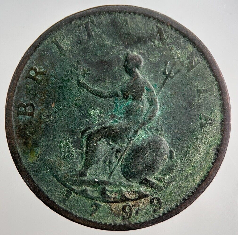 1799 George 3rd III Half-Penny British Coin | Collectable Grade | a8040