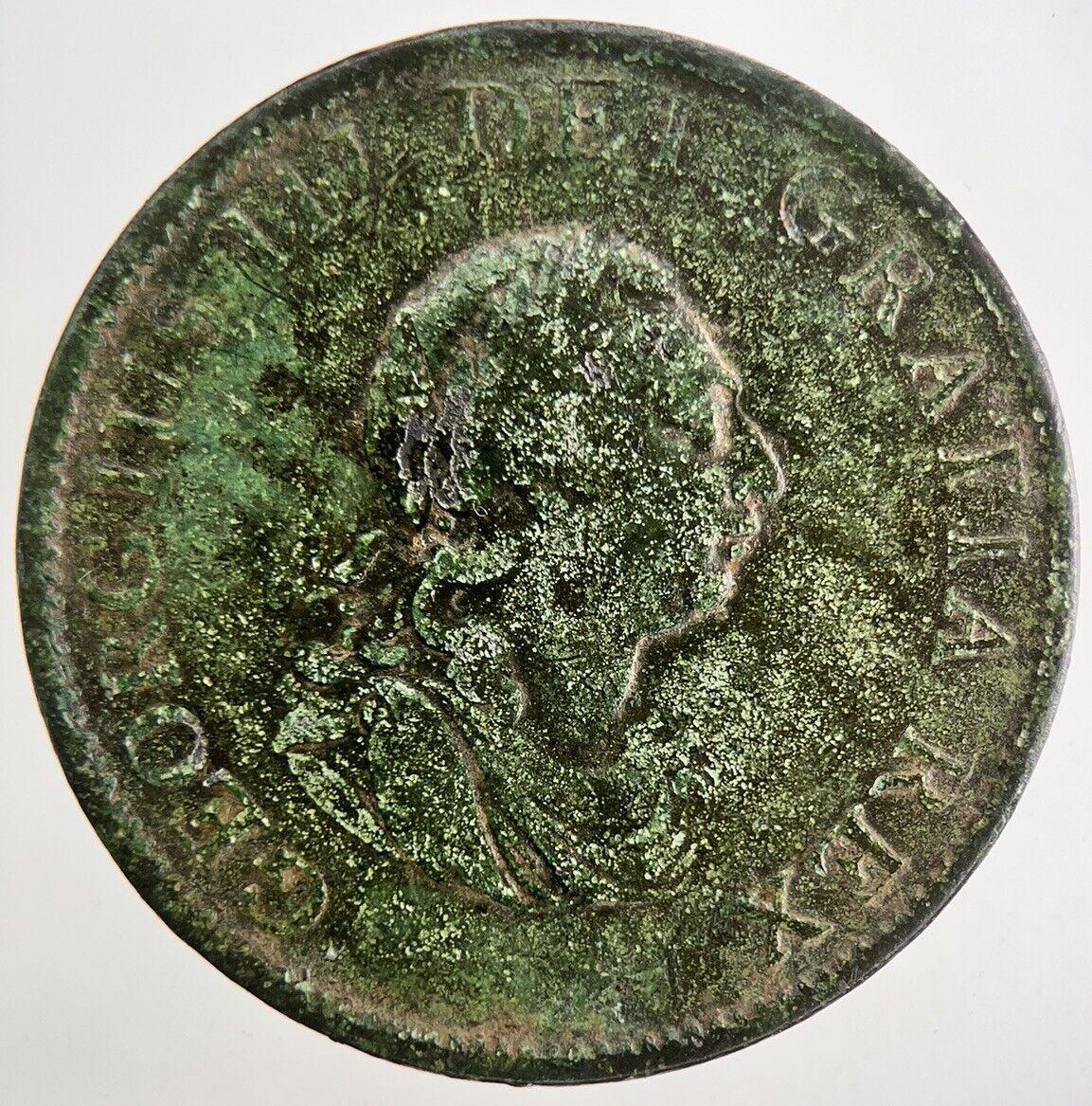 1799 George 3rd III Half-Penny British Coin | Fine Collectable Grade | a9848