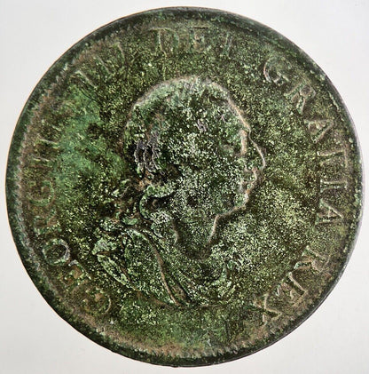 1799 George 3rd III Half-Penny British Coin | Fine Collectable Grade | a9848