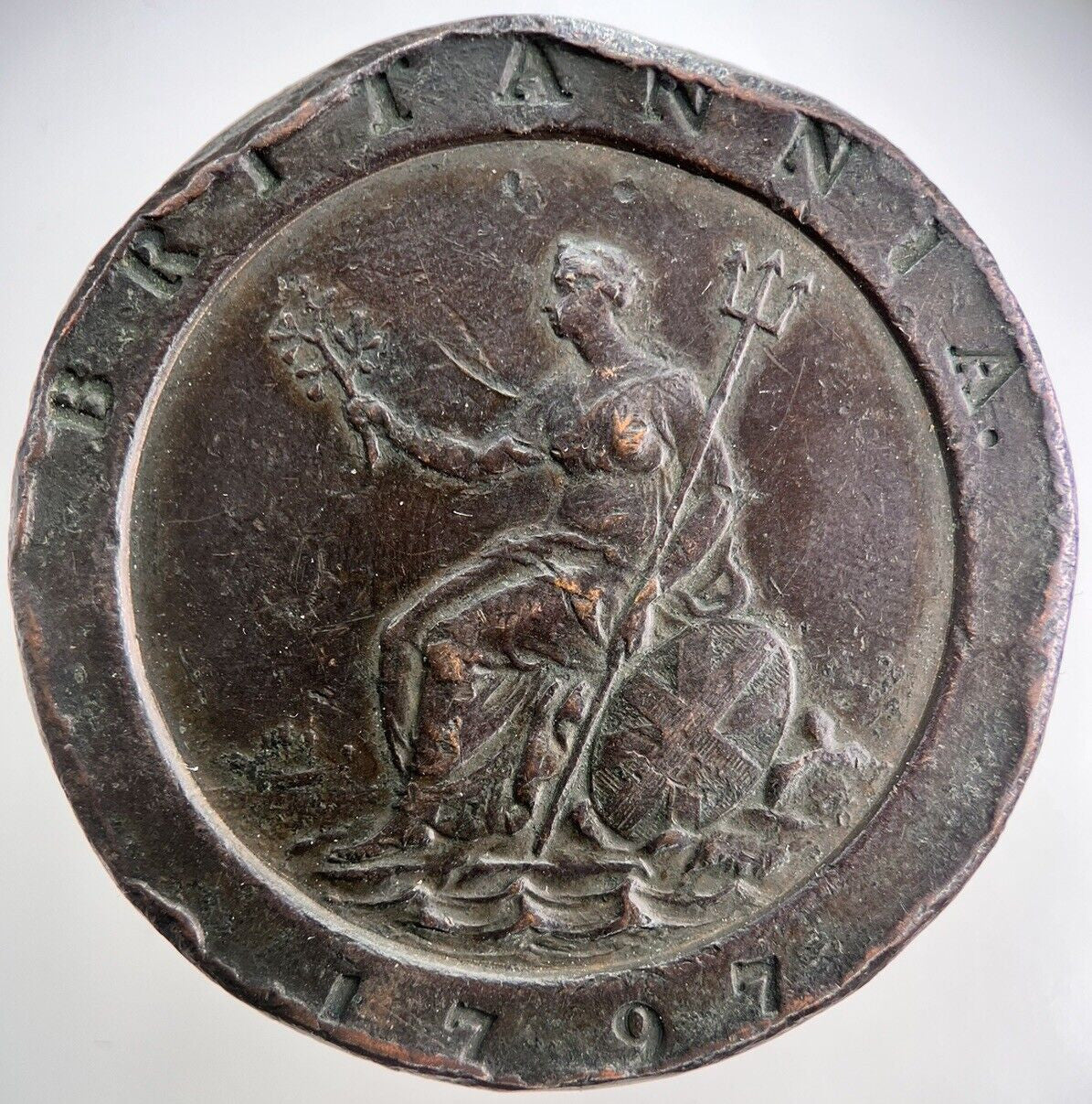 1797 George III Cartwheel Two-Pence Coin | Very High Grade | a141