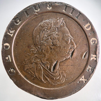 1797 George III Cartwheel Two-Pence Coin | Very Fine Grade | a3889