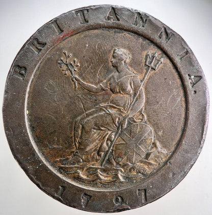 1797 George III Cartwheel Two-Pence Coin | Very High Grade | a3872