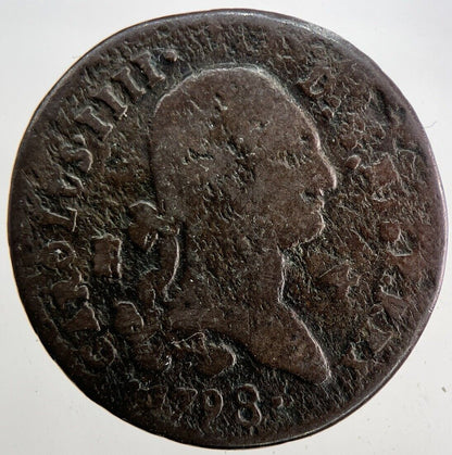 1798 Spain 4 Maravedis Coin | Fine Collectable Grade