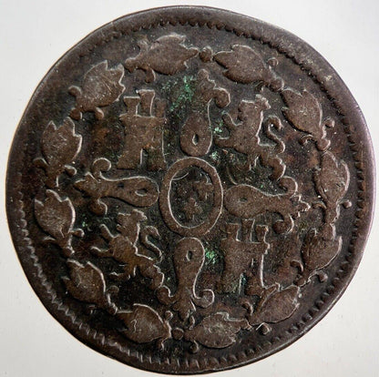 1798 Spain 4 Maravedis Coin | Fine Collectable Grade