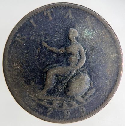 1799 George III 3rd Half-Penny Coin | Collectable Grade