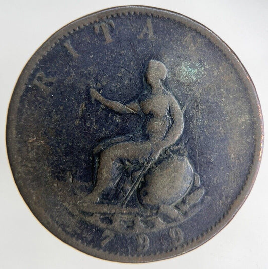 1799 George III 3rd Half-Penny Coin | Collectable Grade