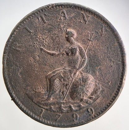 1799 George III 3rd Half-Penny Coin | Collectable Grade