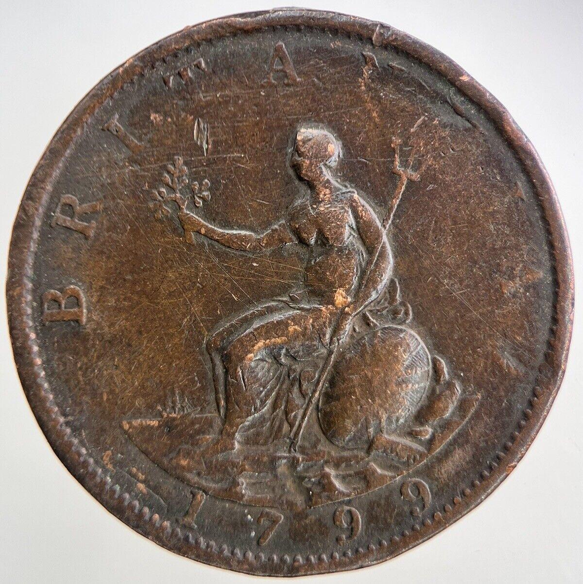 1799 George III 3rd Half-Penny Coin | Collectable Grade