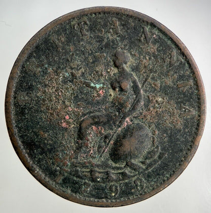 1799 George III 3rd Half-Penny Coin | Collectable Grade