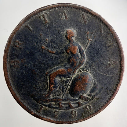 1799 George III 3rd Half-Penny Coin | Collectable Grade