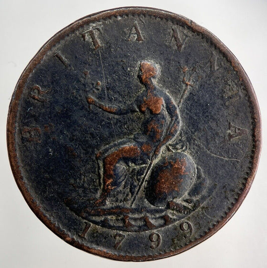 1799 George III 3rd Half-Penny Coin | Collectable Grade
