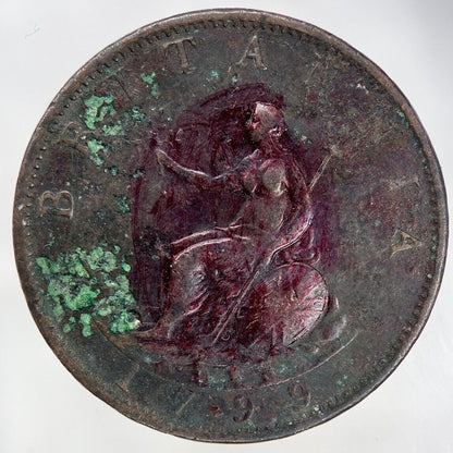 1799 George III 3rd Half-Penny Coin | Collectable Grade