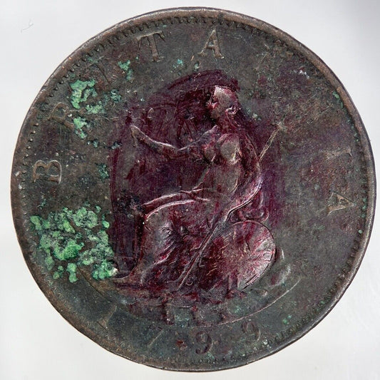 1799 George III 3rd Half-Penny Coin | Collectable Grade