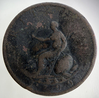 1799 George III 3rd Half-Penny Coin | Collectable Grade