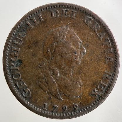 1799 George III 3rd Farthing Coin | Fine Collectable Grade