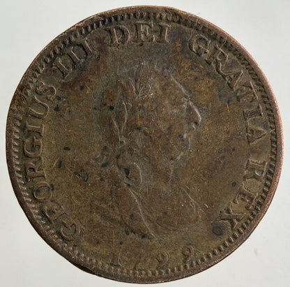 1799 George III 3rd Farthing Coin | Fine Collectable Grade