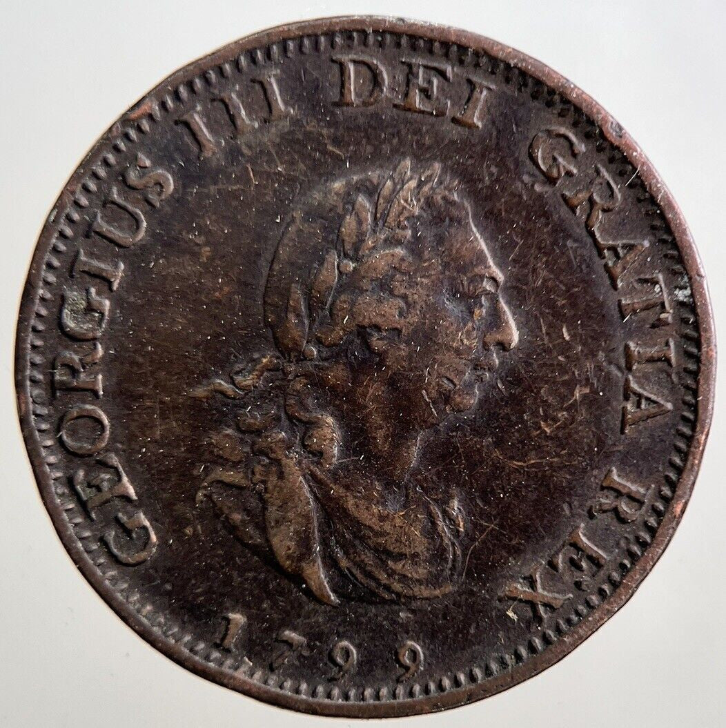 1799 George III Farthing Coin | Fine Collectable Grade | a3042
