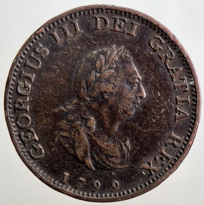 1799 George III Farthing Coin | Fine Collectable Grade | a3042