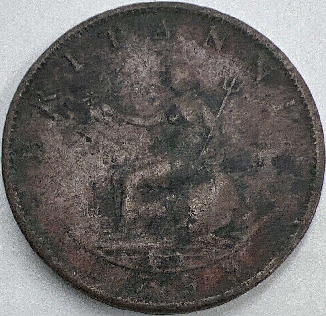 1799 George III Half-Penny | British Copper Coin | Fair Grade | a1438