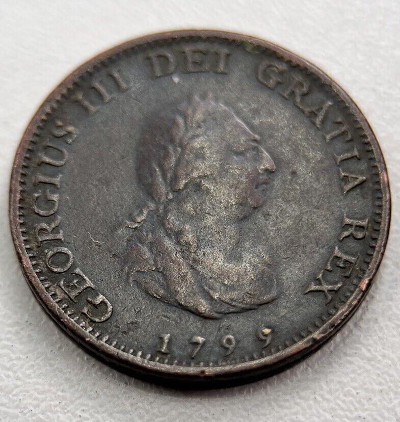 1799 George III Farthing Coin | Fine Collectable Grade | a3363