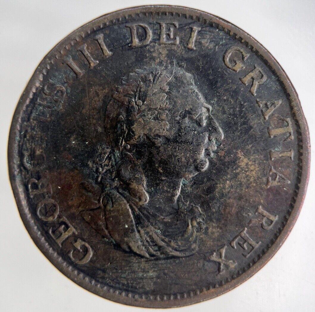 1799 George III 3rd Half-Penny Coin | Very High Grade