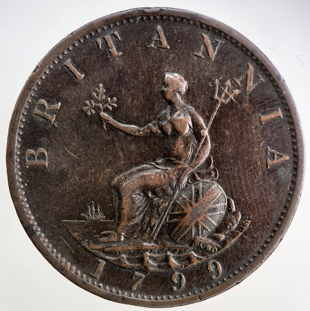 1799 George III 3rd Half-Penny Coin | Fine Collectable Grade