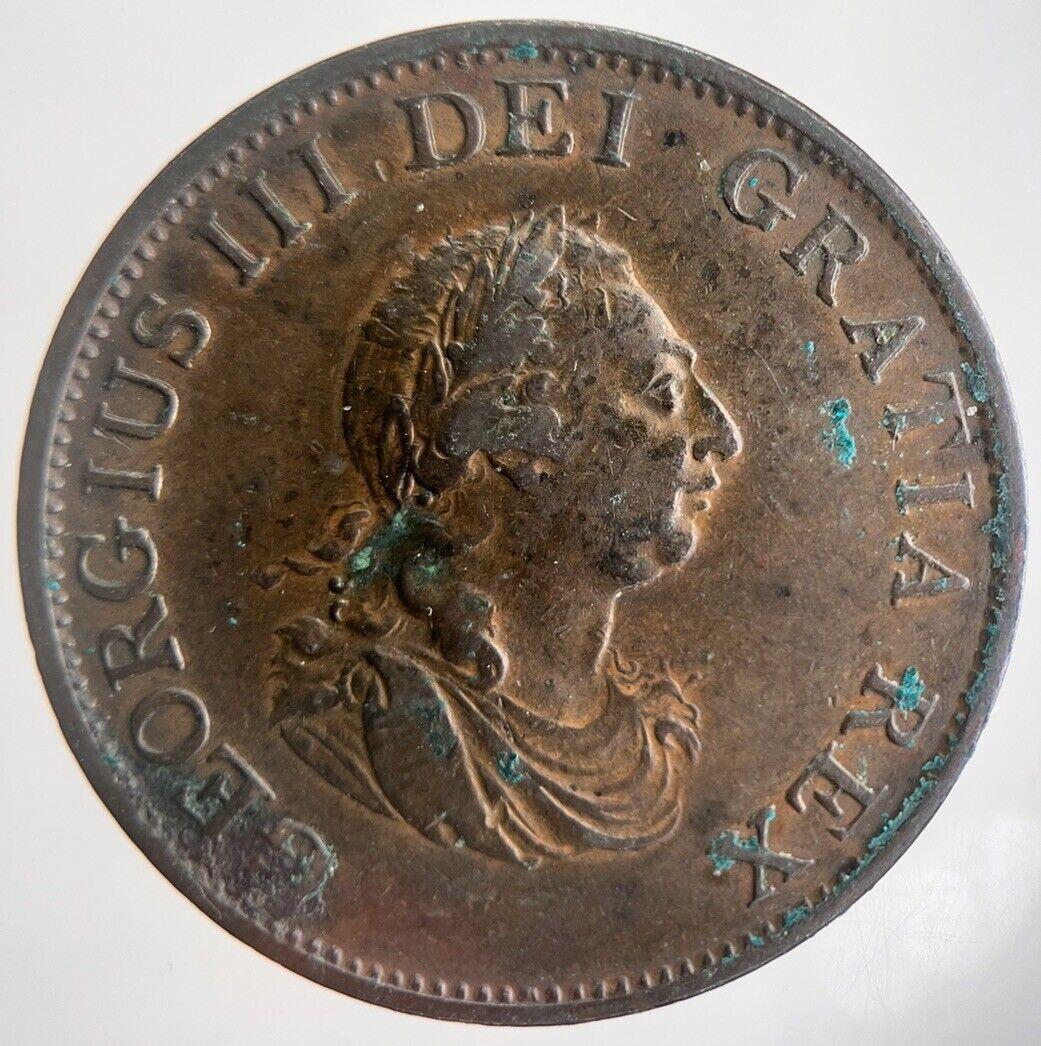 1799 George III 3rd Half-Penny Coin | Very High Grade | a4451
