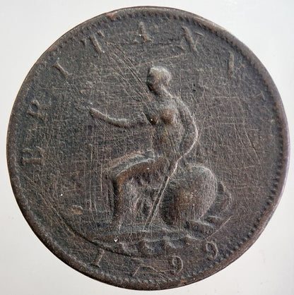 1799 George III 3rd Half-Penny Coin | Collectable Grade | a5758