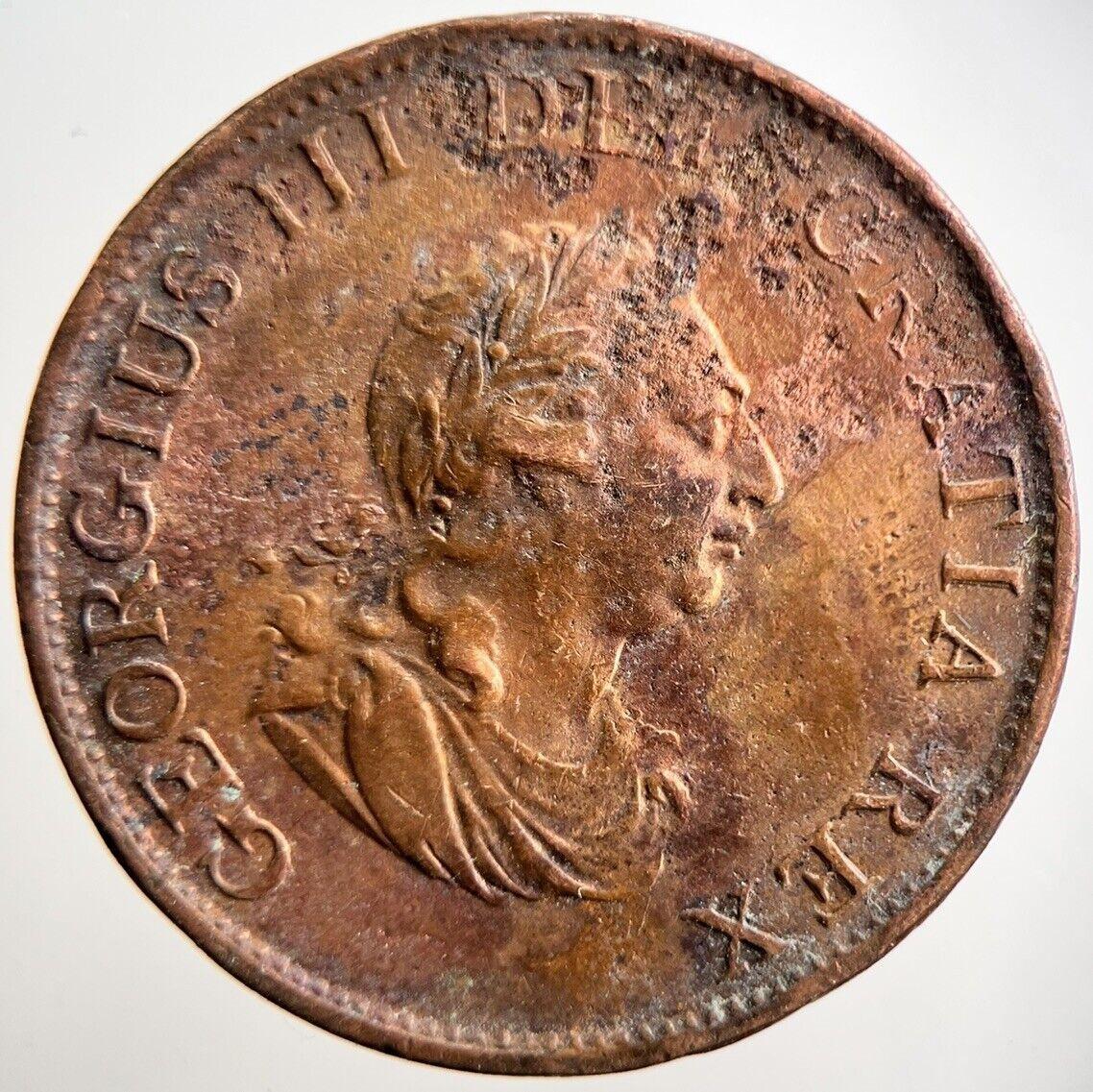 1799 George III Half-Penny Coin | Very High Grade | a3698