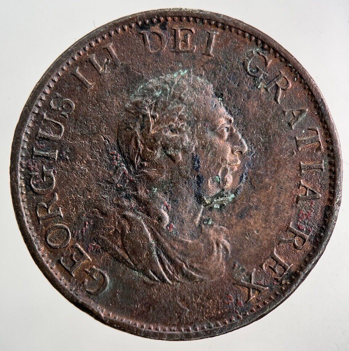 1799 George III 3rd Half-Penny Coin | Fine Collectable Grade