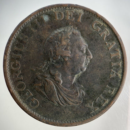 1799 George III 3rd Half-Penny Coin | Fine Collectable Grade