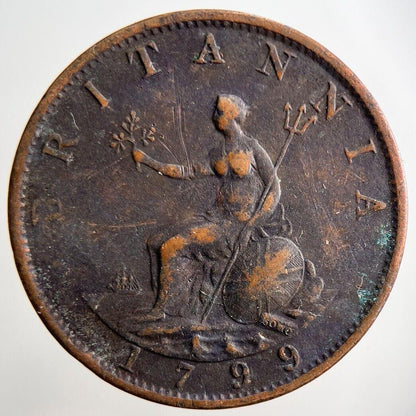 1799 George III Half-Penny Coin | Collectable Grade | a2883