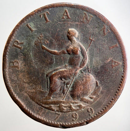 1799 George III Half-Penny Coin | Collectable Grade | a2885