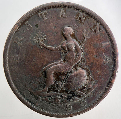 1799 George III 3rd Half-Penny Coin | Fine Collectable Grade