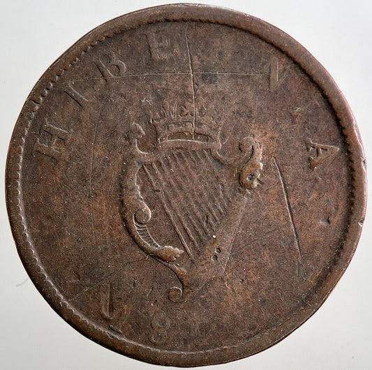 1805 Irish George III Hibernia Half-Penny Coin | Collectable Grade | a3376