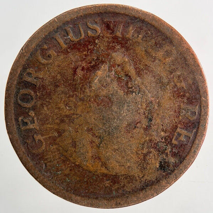 1805 Irish George III Hibernia Half-Penny Coin | Collectable Grade