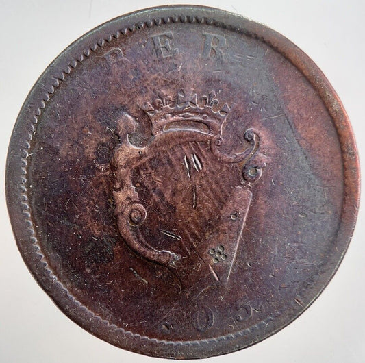1805 George III Irish Hibernia Penny Coin | Collectable Grade | a7240